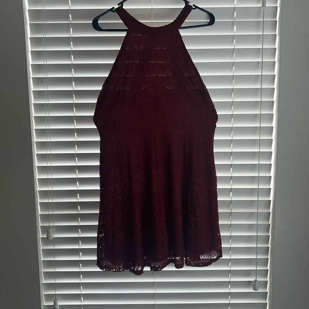 Maroon lacey dress